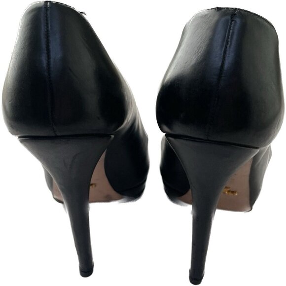 Prada Black Peep-Toe Heels - Picture 10 of 11
